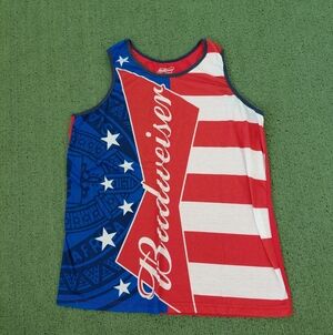 Budweiser Beer America USA Tank Top Size Large